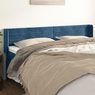 vidaXL Cabecero De Terciopelo Azul Oscuro 183x16x78/88 Cm Vidaxl