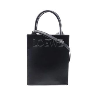 Loewe Pre-owned Standard A5 Tote Bag Leather 2way Handbag - Dames - Vintage Shopper - Zwart - ONE Size - Leer - Vintage