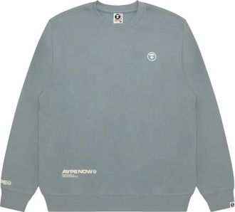 Aape By A Bathing Ape Felpa Ape Now 9 con logo - Grigio