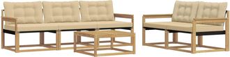 vidaXL Conjunto De Sof&aacute;s De Exterior 6 Uds. Y Beige Vidaxl