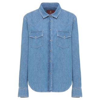 Dondup Camicia in denim rigido regular-fit - - Blouses & Shirts - Donna - Blu - XS