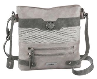 Rieker Umh&auml;ngetasche RIEKER, Damen, Gr. B/H/T: 27cm x 31cm x 6cm, grau, Lederimitat, Taschen Umh&auml;ngetasche, Schultertasche, Damen-Tasche mit praktischem Reis