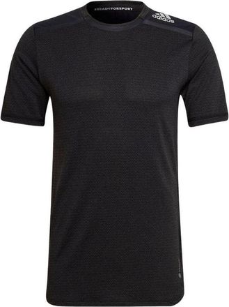 adidas Mens adidas Mesh Panel Armpit Round Neck Pullover Short Sleeve Black T-Shirt HE5441
