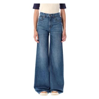 Chlo&eacute; High-rise Flare Jeans - Dames - Loose Fit Jeans - Blauw - W25 - Katoen - Jeans
