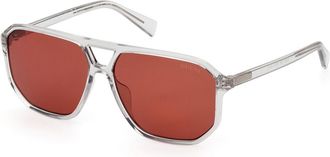 Guess GU8276 20E Mens Sunglasses Clear Size 58