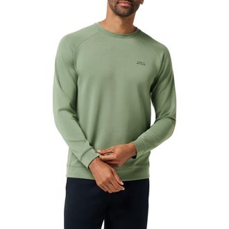 Travis Mathew Fibercloud Crewneck Sweatshirt in Balsam Green at Nordstrom, Size Xx-Large