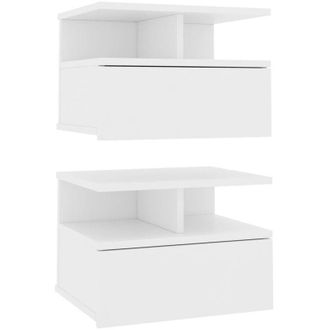 vidaXL Vidaxl - Mesita De Noche Flotantes 2 Uds Madera Contrachapada 40x31x27cm