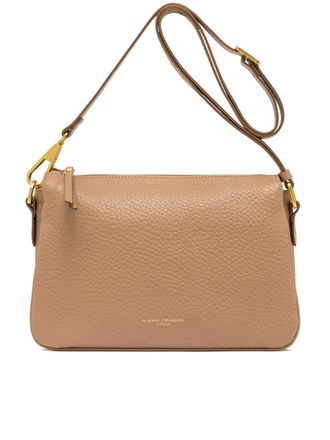 Gianni Chiarini Brooke Rectangular Brown Pebbled Shoulder Bag