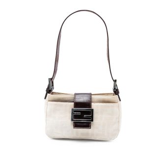 Fendi Tweedekans Zucca Canvas Schoudertas