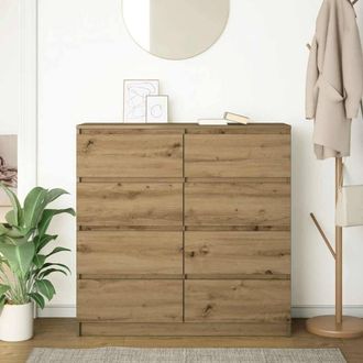 Berkfield Home Sideboard Artisan Oak 100x35x99 cm Engineered Wood in Brown | Size: 100 x 35 x 99 cm