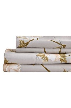 Melange Home Rose 400 Thread Count Cotton Sheet Set in Ivory at Nordstrom Rack, Size California King