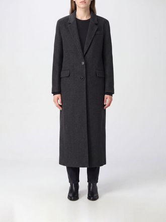 Isabel Marant Single-Breasted Long Coat in Wool and Cashmere with Lapels