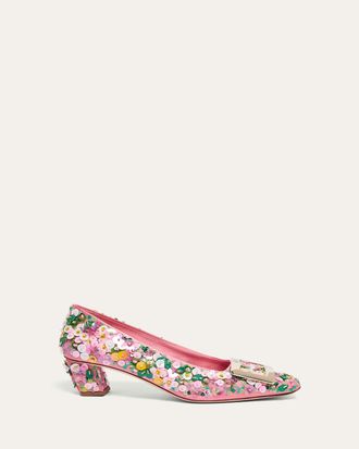 Roger Vivier Belle Vivier Sequin Satin Pumps