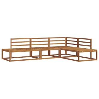 vidaXL Conjunto De Sof&aacute;s De Exterior Natural Madera De Acacia S&oacute;lida Vidaxl