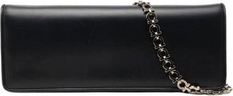 Ferragamo Pre-owned Leren Schoudertas - Dames - Vintage Clutch - Zwart - ONE Size - Leer - Vintage