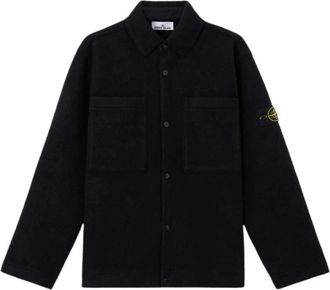 Stone Island Jassen, Heren, Zwart, L, Lichte jassen