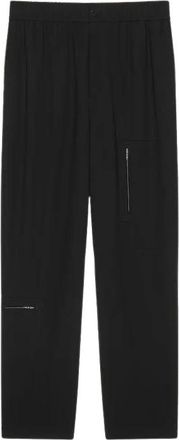 Givenchy Multi Zip Broeken in Wool Crepe - Heren - Sweatpants - Zwart - L - Wol - Broeken