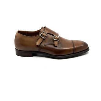 Crockett & Jones Repton Richelieu Schoen met dubbele gesp - Heren - Platte Schoenen - Bruin - 43 EU - Leer - Schoenen