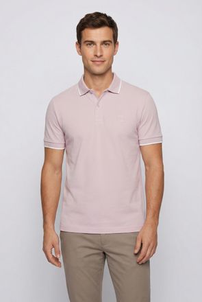 Boss Orange by Hugo Boss Poloshirt BOSS ORANGE Passertip, Herren, Gr. 4XL, light, pastel lila539, Piqu&eacute;, Obermaterial: 95% Baumwolle, 5% Elasthan, slim fit h&uuml;ftbedeckend, V-Au