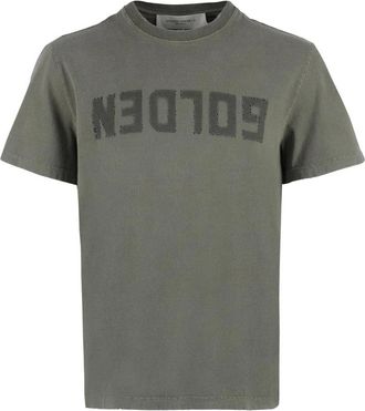 Golden Goose Tops, Heren, Grijs, L, Katoen, Katoenen T-shirt met Sterdetail