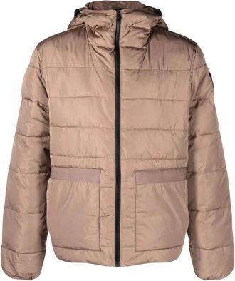 Calvin Klein Jeans Down Jassen - Heren - Winterjassen - Bruin - S - Polyester - Jassen