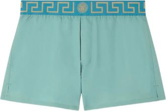 Versace Costume da bagno con finitura Greca - Verde