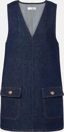 Frame Denim Miniabito scamiciato in denim di cotone