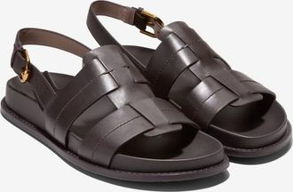 Cole Haan Marlee W32745 Sandals Womens Chocolate Leather Fisherman RHS8355