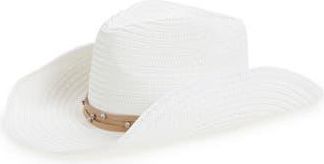 Melrose and Market Rhinestone Band Cowboy Hat in White at Nordstrom Rack