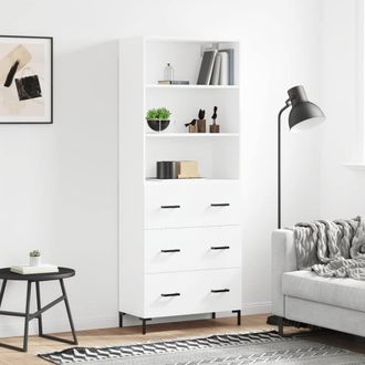 Berkfield Home Highboard White 69.5x34x180 cm Engineered Wood