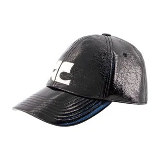 Courr&egrave;ges 326TCT050VY0014-9999 Vinyl AC Logo Baseball Cap - Black