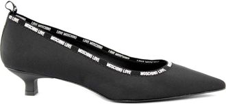 Love Moschino Zwarte Stoffen Decollete - Dames - Pumps - Zwart - 39 EU - Schoenen