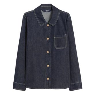Max Mara Denim Shirts, female, Blue, Size: 2XS Enfasi Denim Shirt