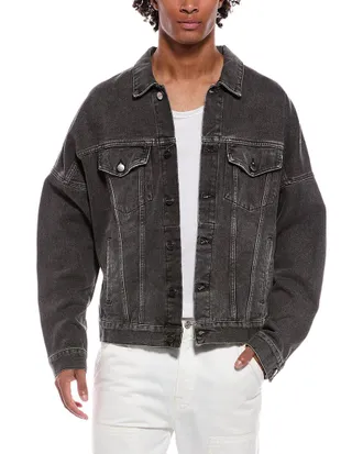 Palm Angels Back Logo Over Denim Jacket