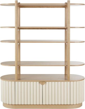 Maisons du monde Biblioteca con 2 puertas bicolor de troncos de madera