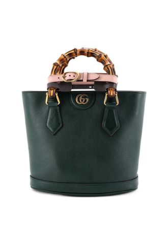 Gucci Diana Convertible Leather Small bucket bag - Verde