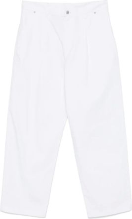 Moschino Pantaloni a gamba ampia con pieghe - Bianco
