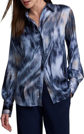 Nic+Zoe NIC+ZOE Romance Silk-Blend Shirt