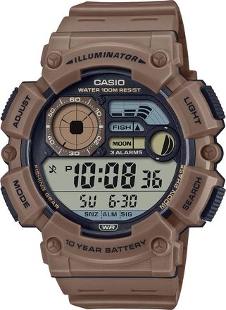 Casio Mens Digital Watch with Brown Band - WS-1500H-5AV