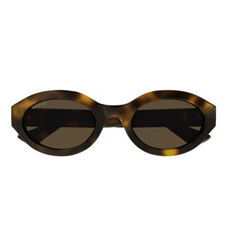 Gucci Sunglasses, female, Brown, Size: 53 MM Almond Sunglasses
