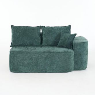 Urban Meuble Sill&oacute;n modular con reposabrazos derecho en tela verde