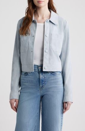 Frame Denim The Small Suede Jacket in Sky Blue at Nordstrom, Size X-Small