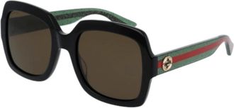 Gucci Oversized Zonnebril - Dames - Zonnebrillen - Zwart - 54 MM - Accessoires