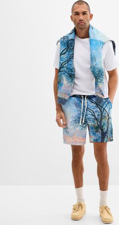 Le 31 Mens Fleece-lined impressionist Bermuda Shorts Inseam: 7