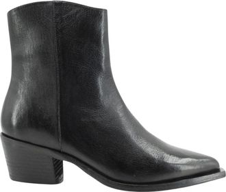 Frau Enkellaars - Dames - Enkellaarsjes - Zwart - 40 EU - Leer - Schoenen