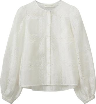 Sofie Schnoor Abbysw Shirt - Dames - Blouses - Wit - M - Katoen - Overhemden
