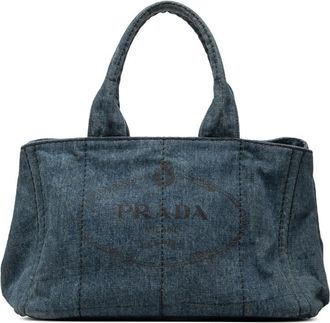 Prada Pre-owned Prada Denim Canapa Logo Tote Ladies DP50UQ4KW0Y36KOF