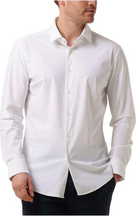 HUGO BOSS Overhemden, Heren, Wit, M, Stijlvol wit overhemd voor heren