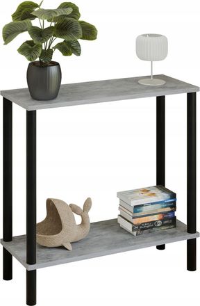 OEM Consola Tipo Loft Con Estante De 80x30x80 Cm, De Metal Negro, Para El Recibidor
