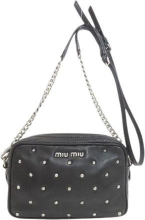 Miu Miu Pre-owned Cross Body Bags, female, Black, Size: ONE SIZE Pre-owned Shoulder Bag